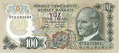 BILLET DE TURQUIE A 