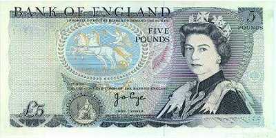 BILLET ANGLETERRE 5 POUNDS