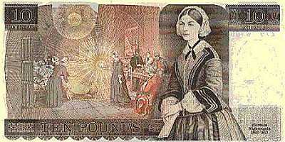 ENGLAND (1975-1988)10 Pounds(Florence Nightingale)